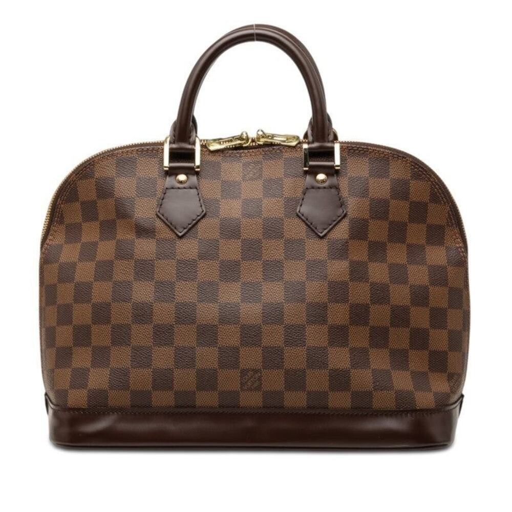 Louis Vuitton Damier Ebene Alma Handbag Brown